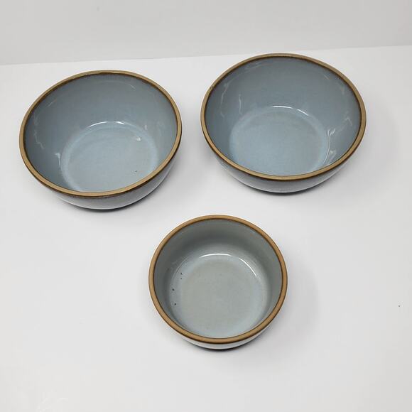 Hearth & Hand with Magnolia Stoneware Glazed 6” Bowls And 1 4.5" Gray Set of 3 - Picture 3 of 5